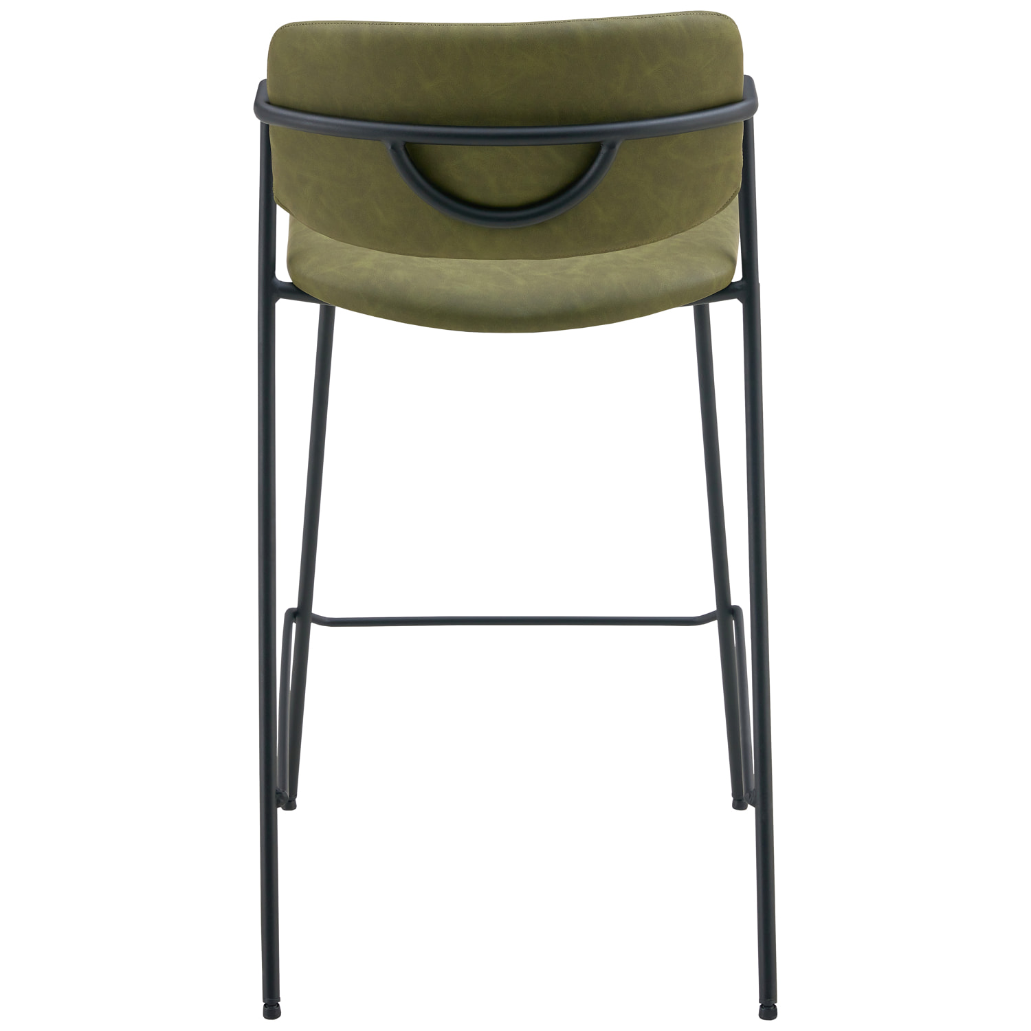 Lot de 2 tabourets de bar en simili vert LÉON