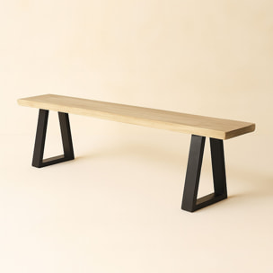 Lot de 2 bancs en bois d'acacia 180cm HERA