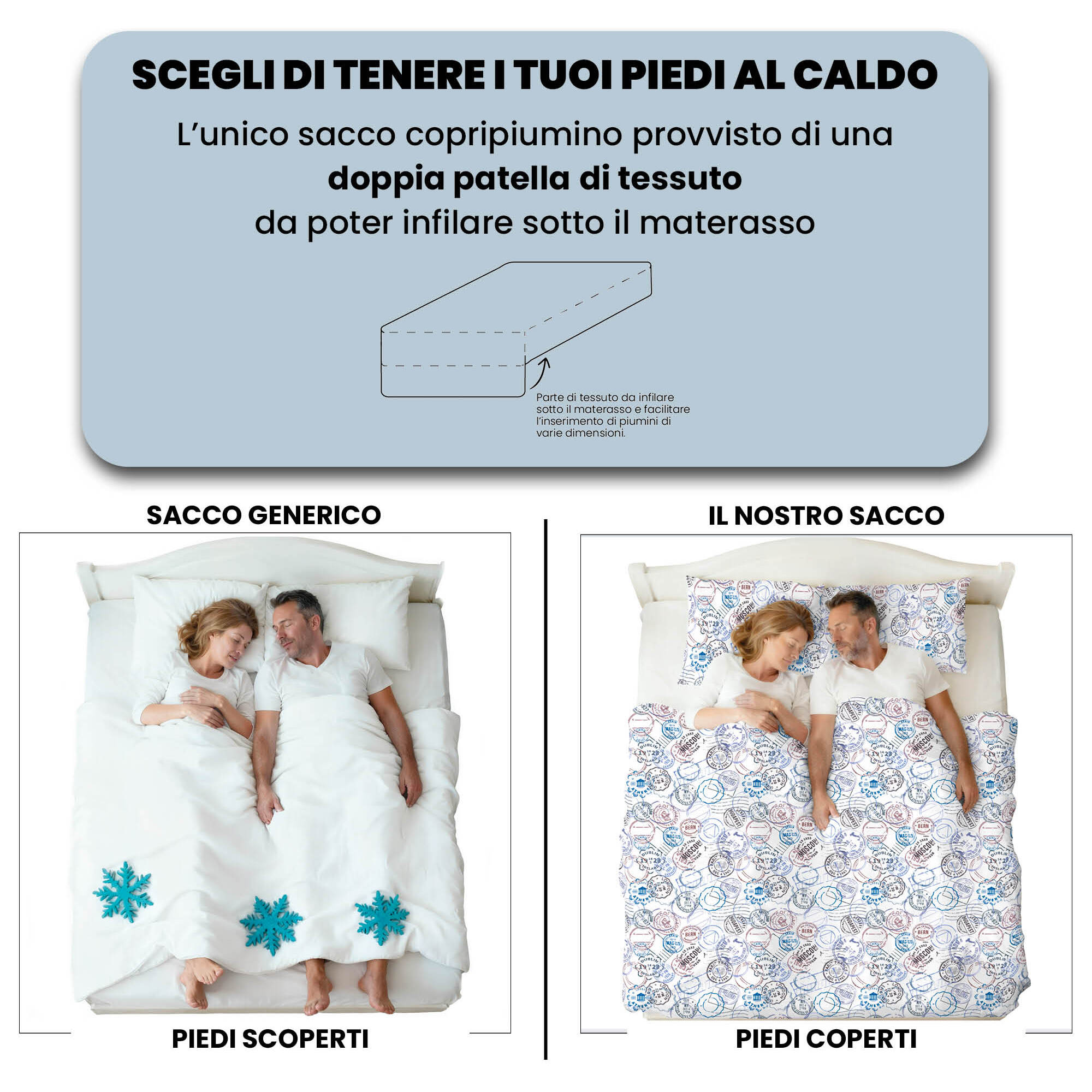 COPRIPIUMINO FASHION, 100% Microfibra, No Stiro - TRAVEL LIFE