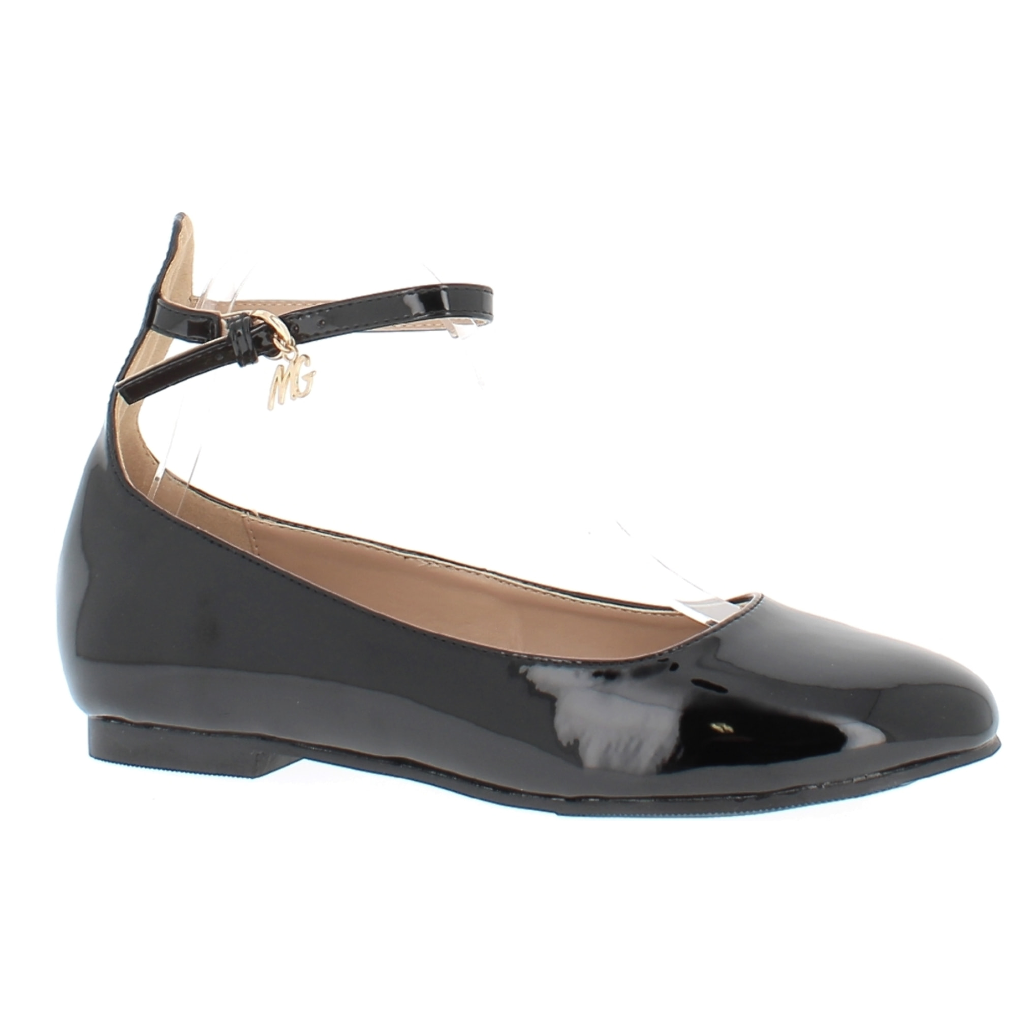 Marina Galanti Scarpe Donna Patent Hankle Strap Ballet Flat MG W24A047 Black