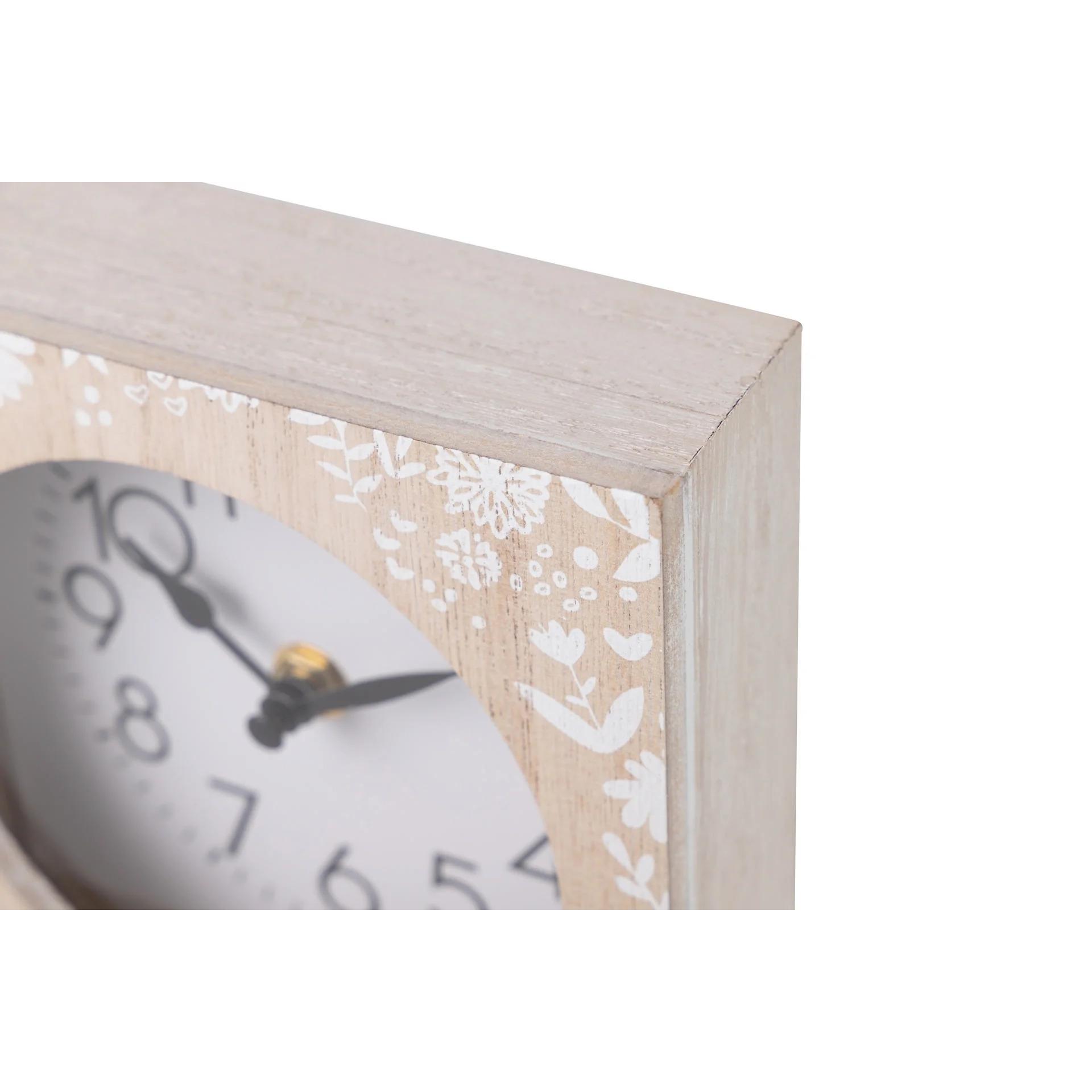 Reloj Arbol Natural Blanco 15x5x15 Cm