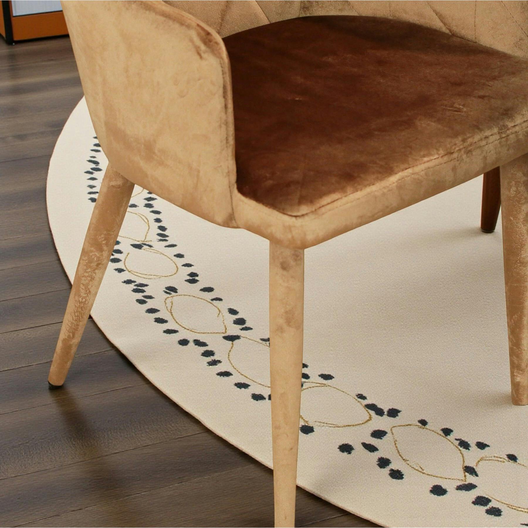 Fauteuil de table en velours doré (lot de 2) HAWAI