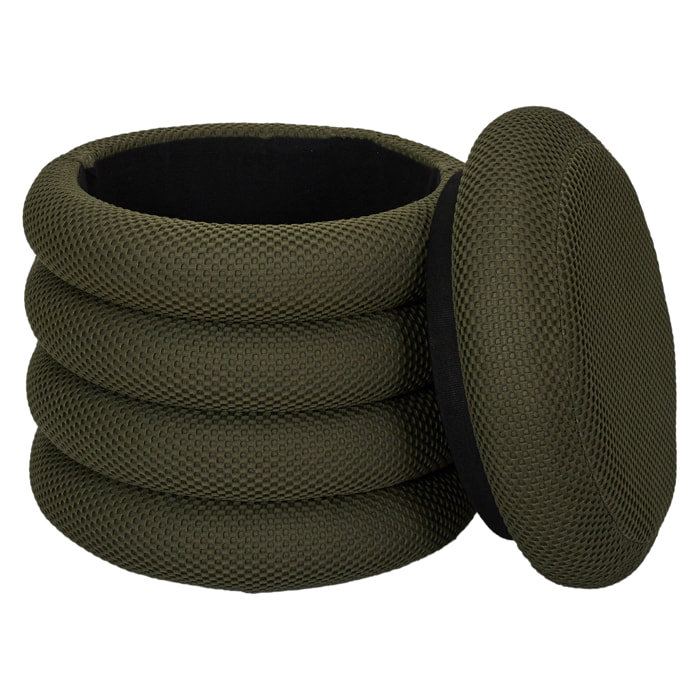 Pouf Rangement Atome Kaki