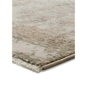 ONA Alfombra abstracta con flecos beige y verde, varias medidas disponibles.