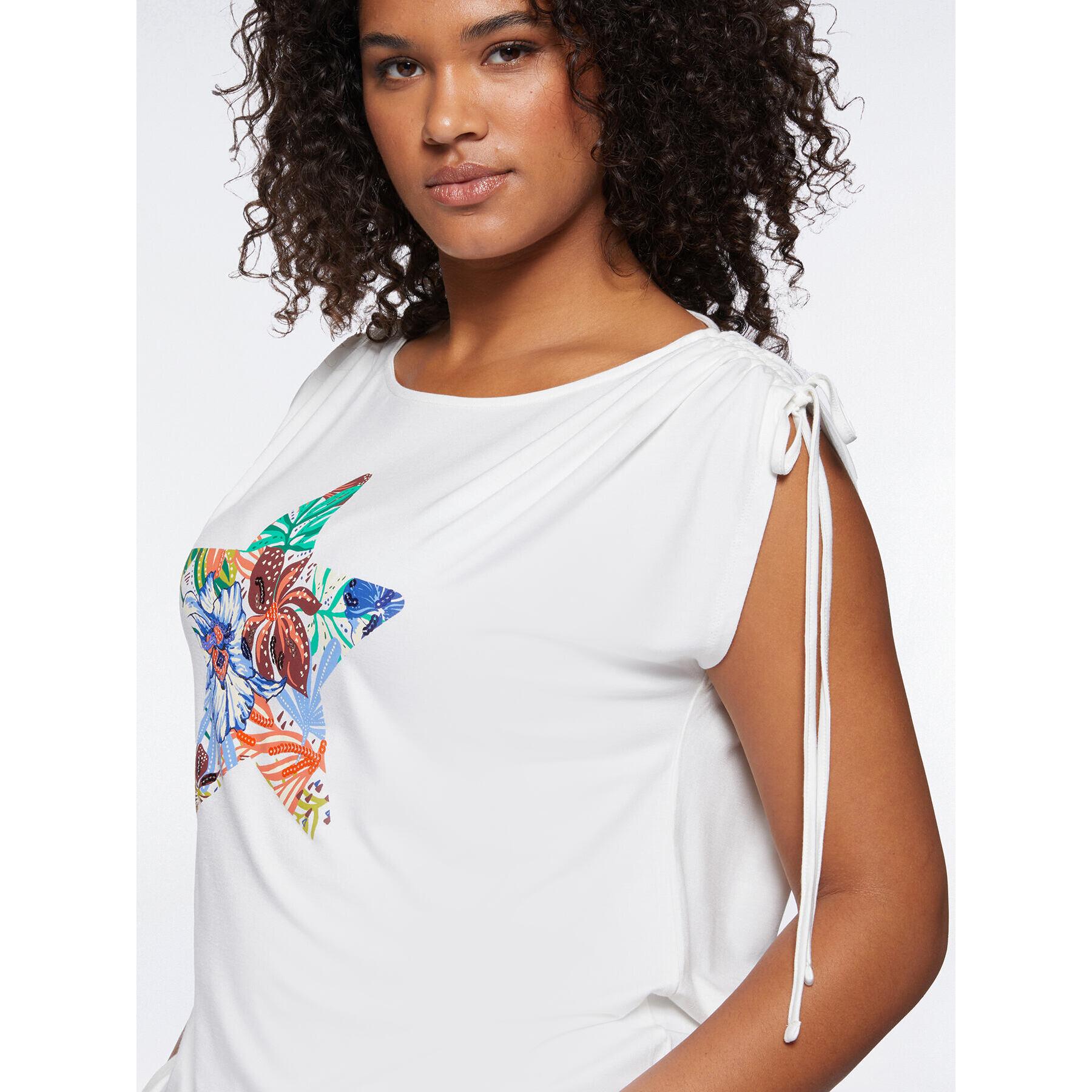 Fiorella Rubino - T-shirt con stella stampata - Bianco