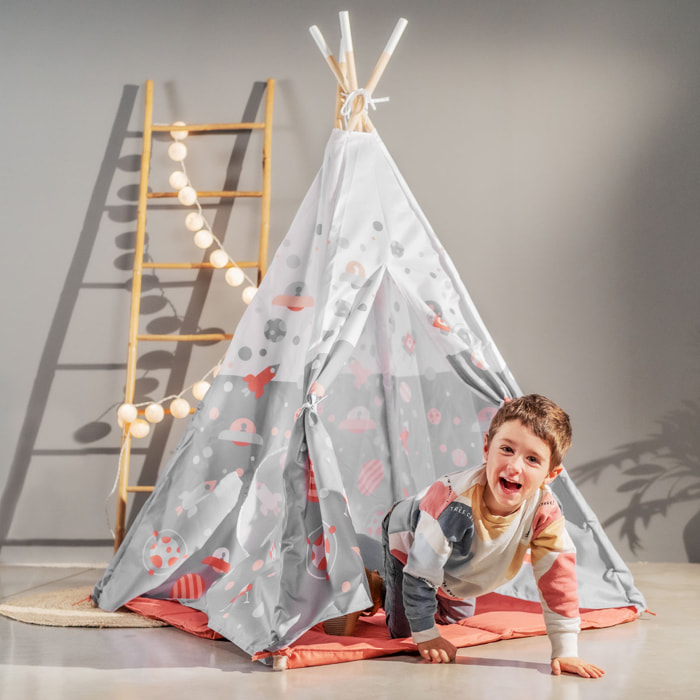 Tipi infantil niños COSMO TIPI poliéster con ventana y base acolchada