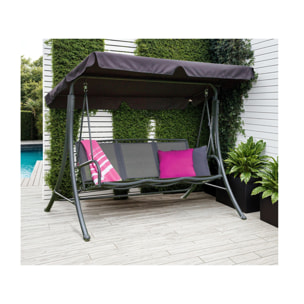 Balancelle de jardin en acier - gris anthracite - SIESTA