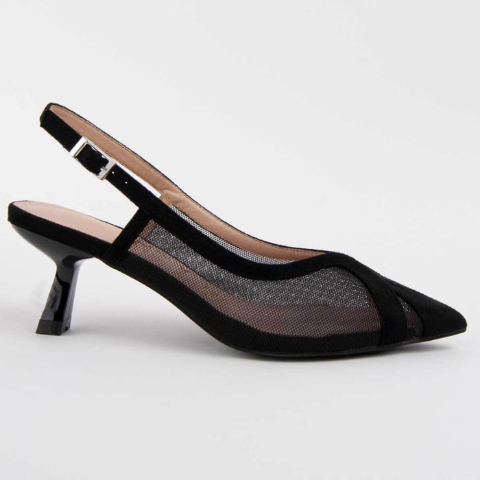 Zapato De Tacón - Negro - Altura: 4 Cm