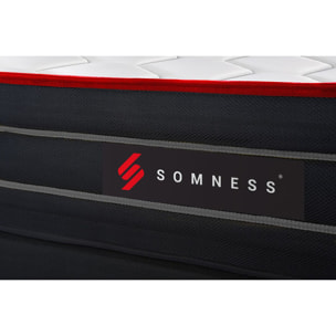 Ensemble Matelas Sommier 140x190 cm - Sommier Blanc (déjà monté) - Boost