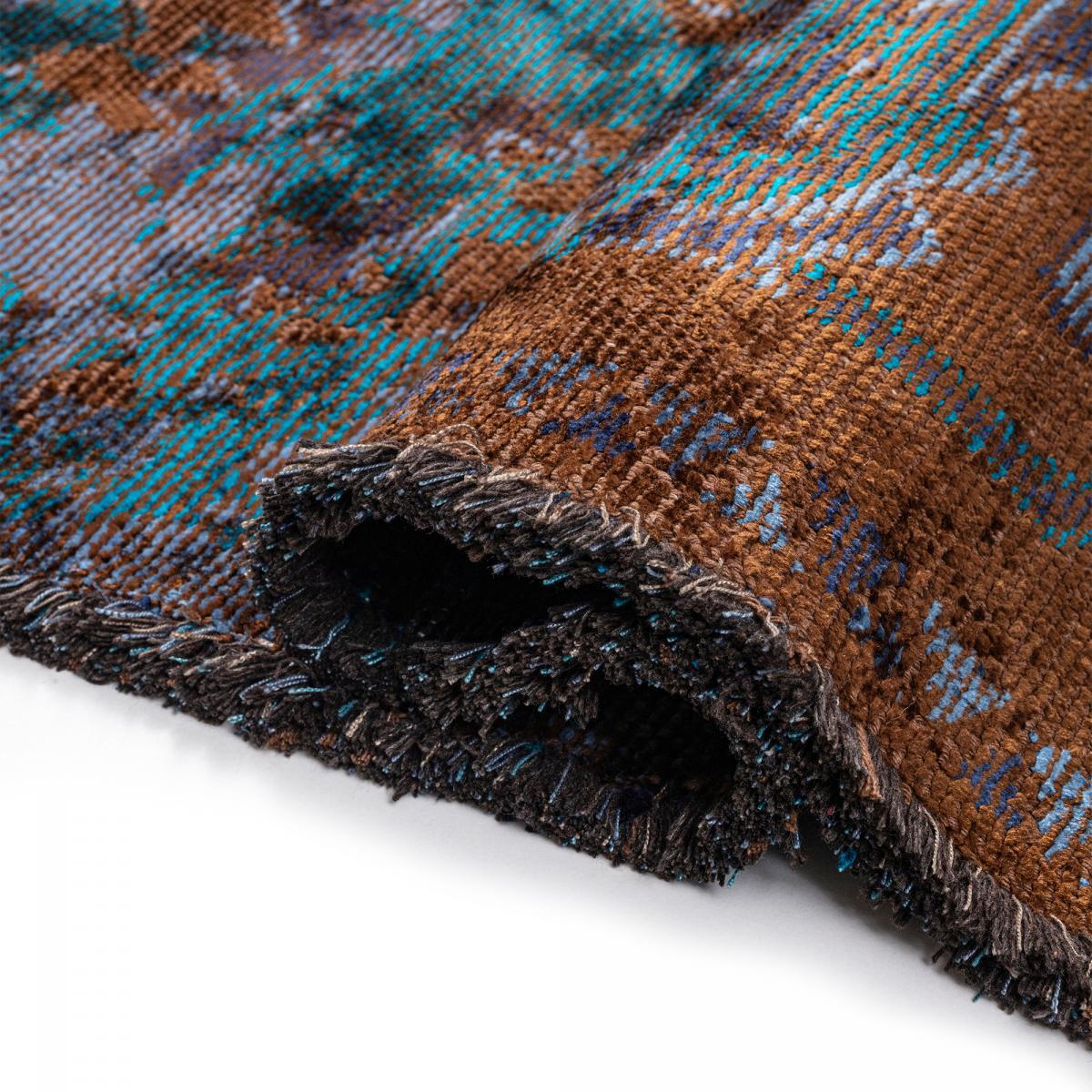 ATIMA Tapis salon kilim, Forme originale, Tissé à la main