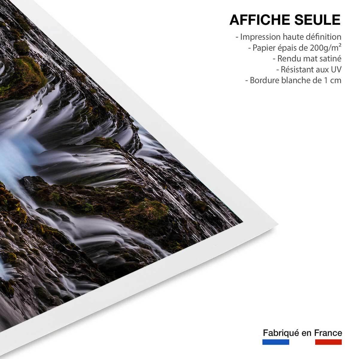 Affiche Islande Beaute bleue Affiche seule