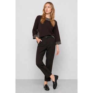 Kocca - Maglia girocollo rilassata in viscosa, lana e cashmere Donna