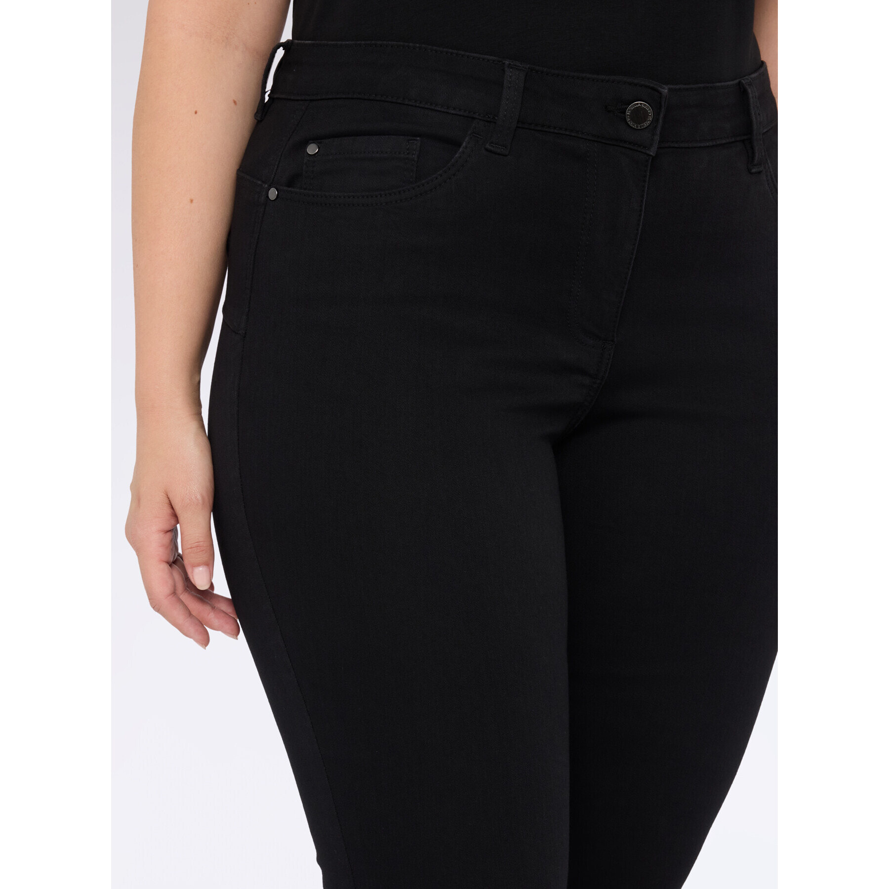 Fiorella Rubino - Vaqueros ajustados lavado negro - Negro