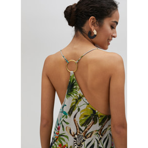 Vestito lungo con stampa