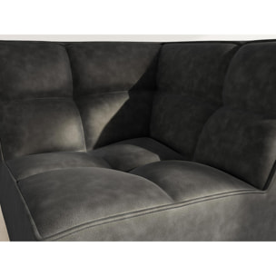 Alya - module d'angle en simili - Noir