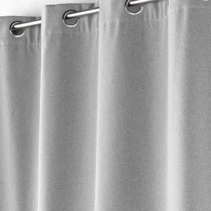 Rideau isolant doublé polaire - Gris clair