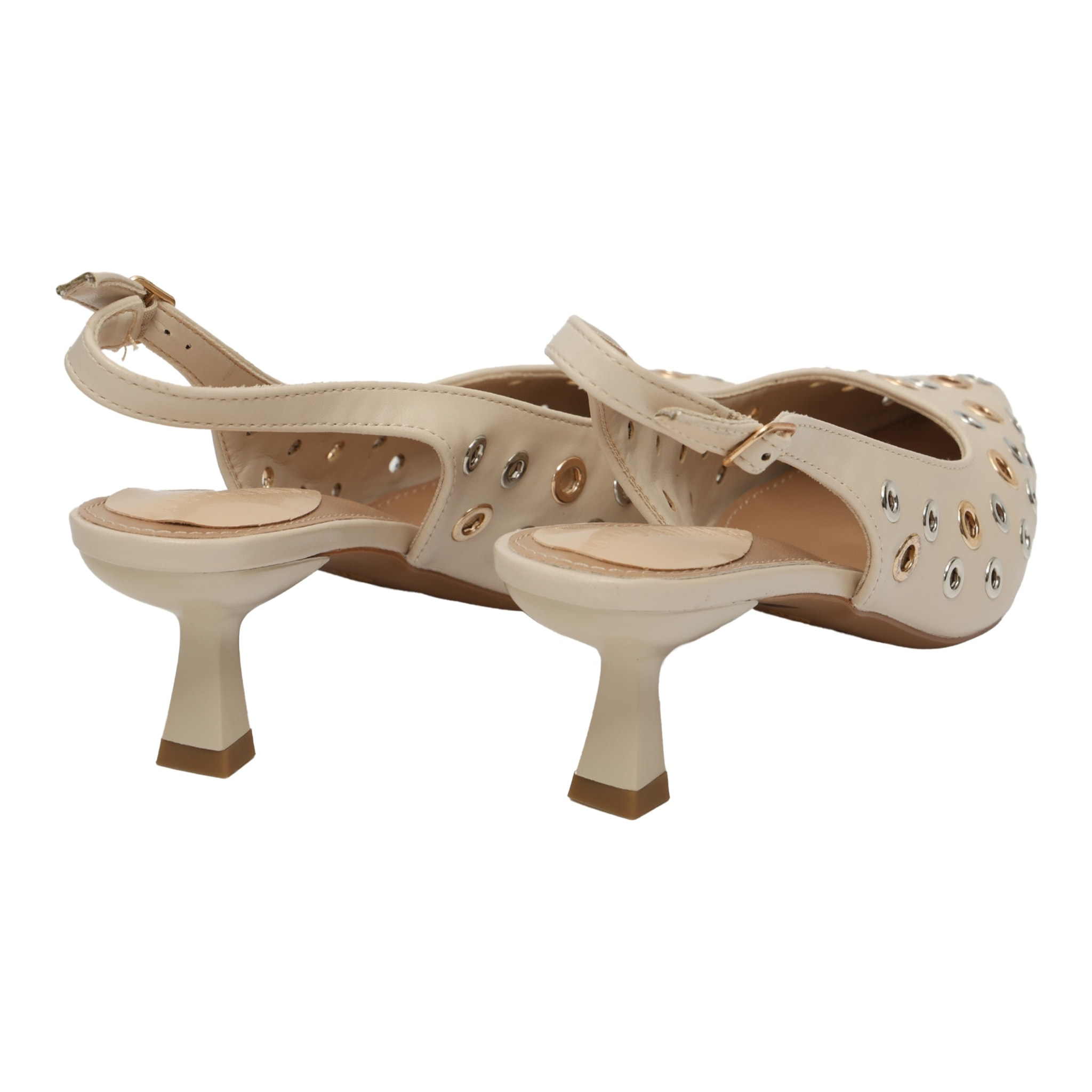 Decolletè borchie - tacco7,0 cm