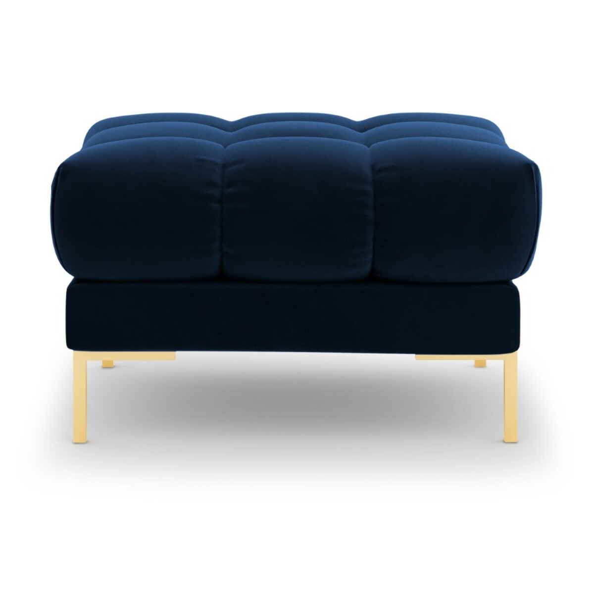 Pouf "Bali" en velours bleu roi