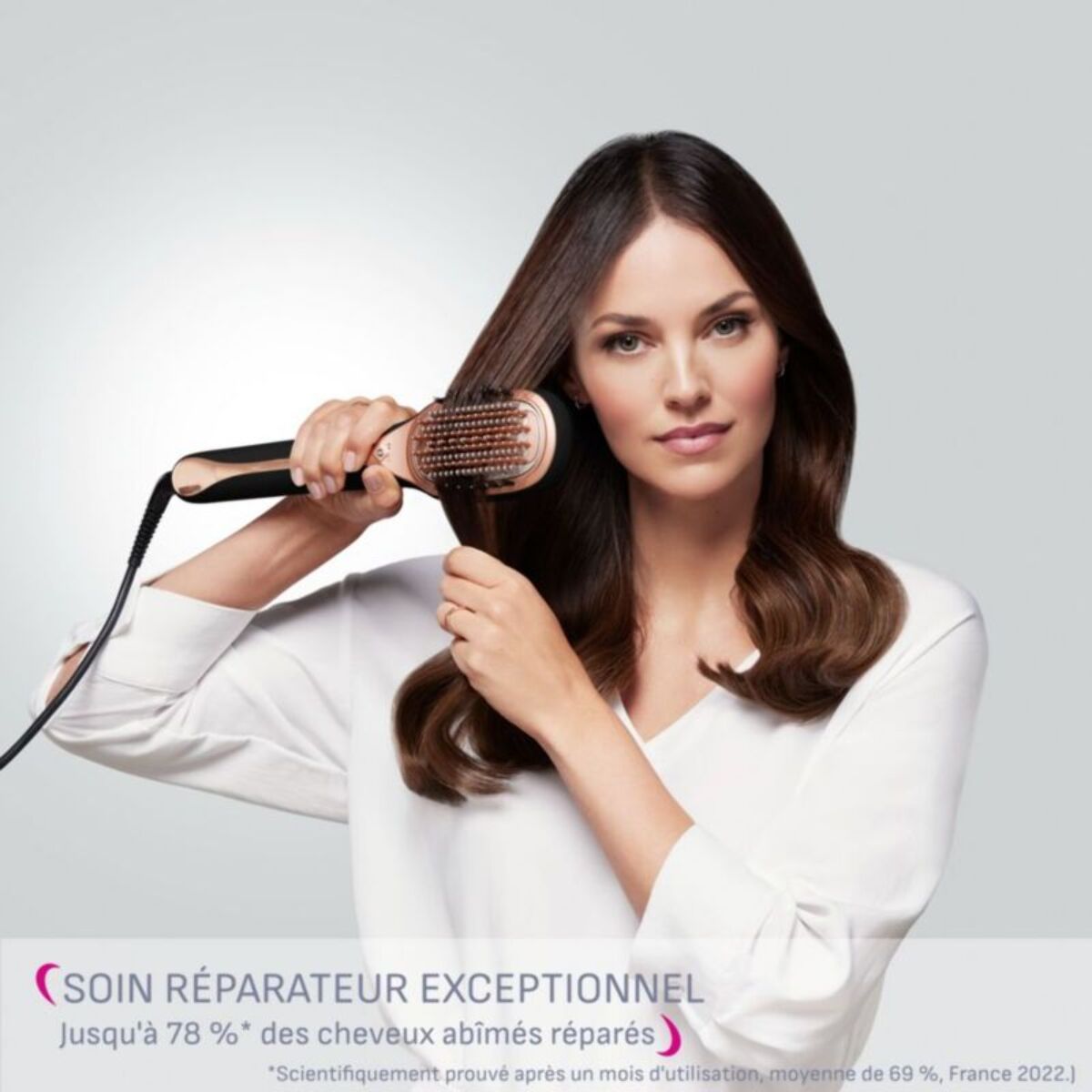 Brosse réparatrice et soin du cheveu CALOR CF9940C0 Hair therapist vapeur