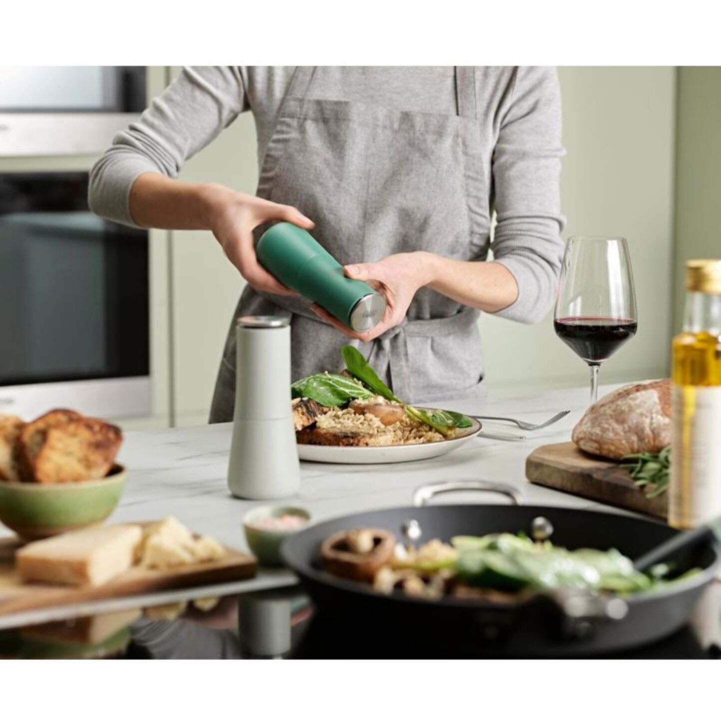 Moulin à poivre ou sel JOSEPH JOSEPH Milltop Sage