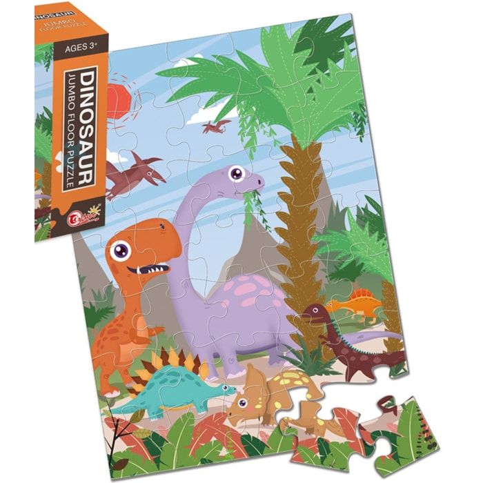 PUZLE DE 35 PIEZAS: MUNDO DINOSAURIO