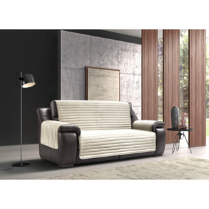 Copridivano Antimacchia Trapuntato Sofa Tortora-Beige