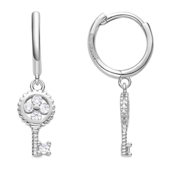 Pendientes Lux by Lux acabados en rodio