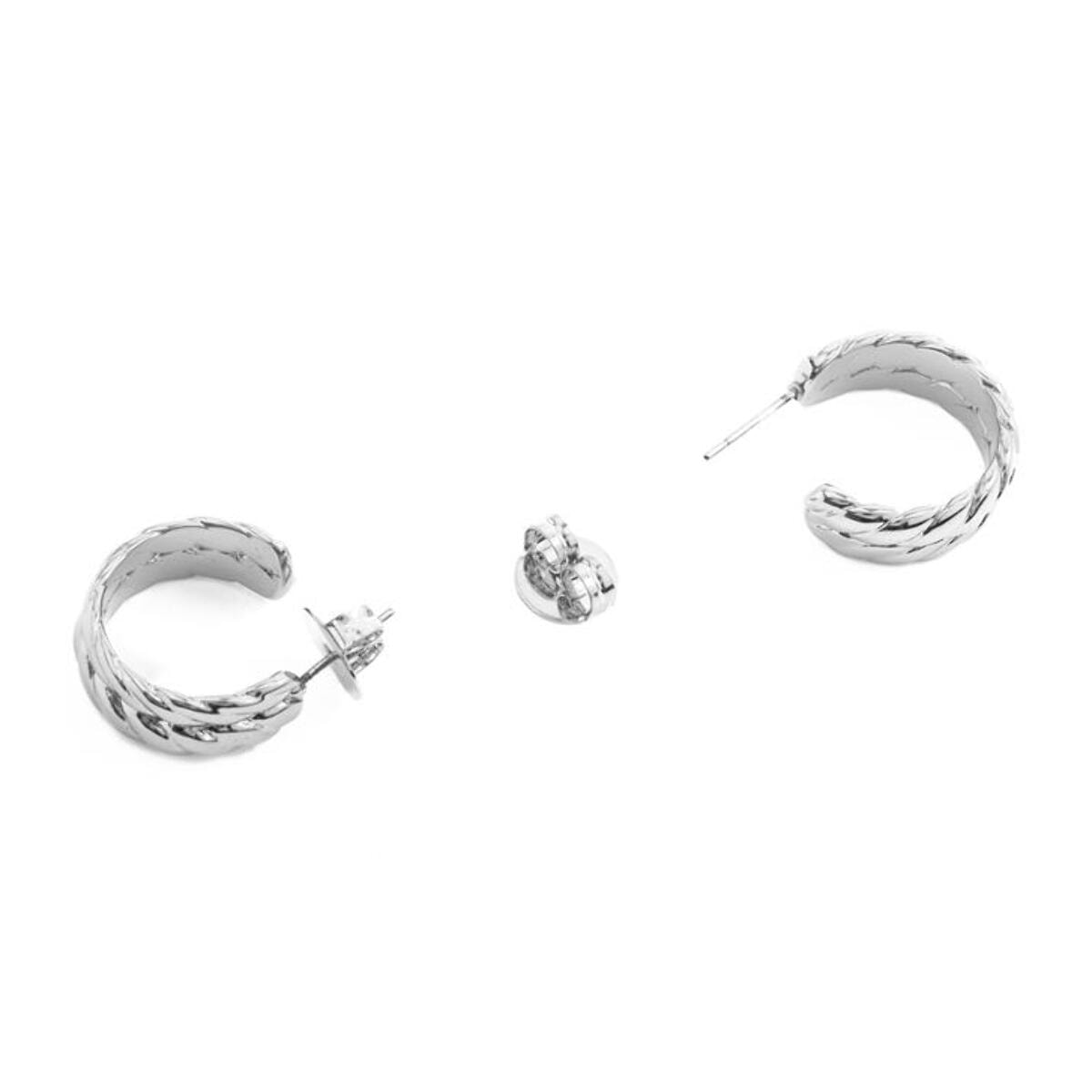 Pendientes Lux by Lux acabadoss en rodio