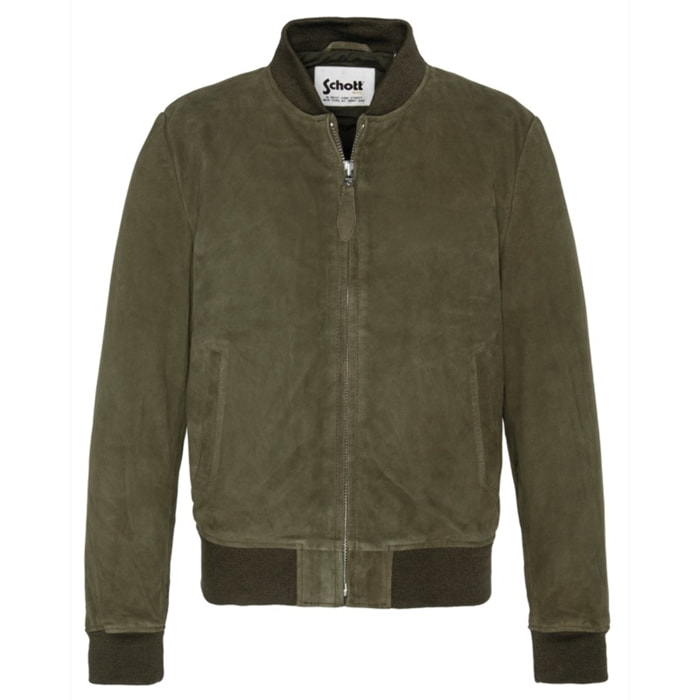 LC300SUEDE BOMBER JACKETSchott NYC P/EKHAKI