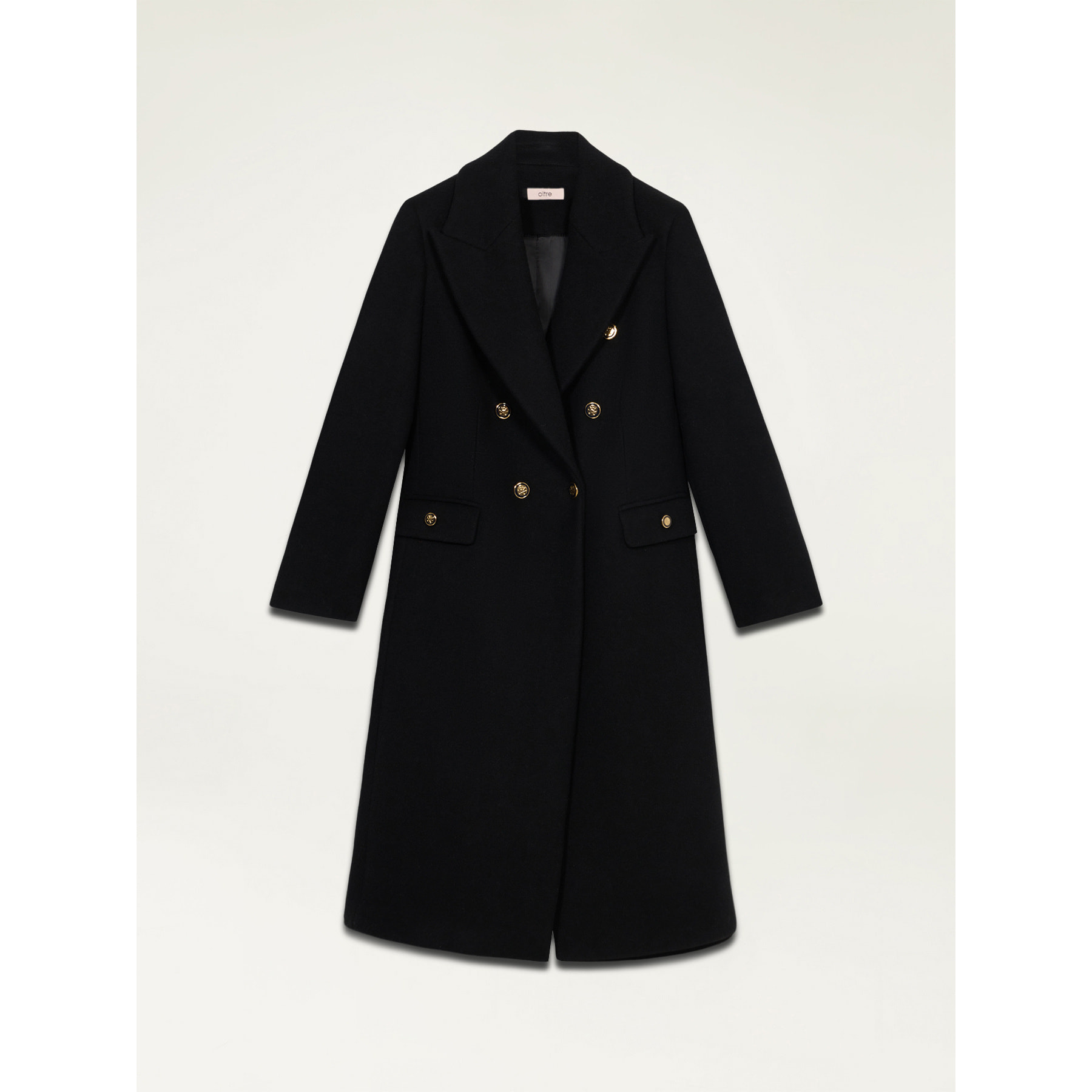 Oltre - Double-breasted wool blend coat - Negro