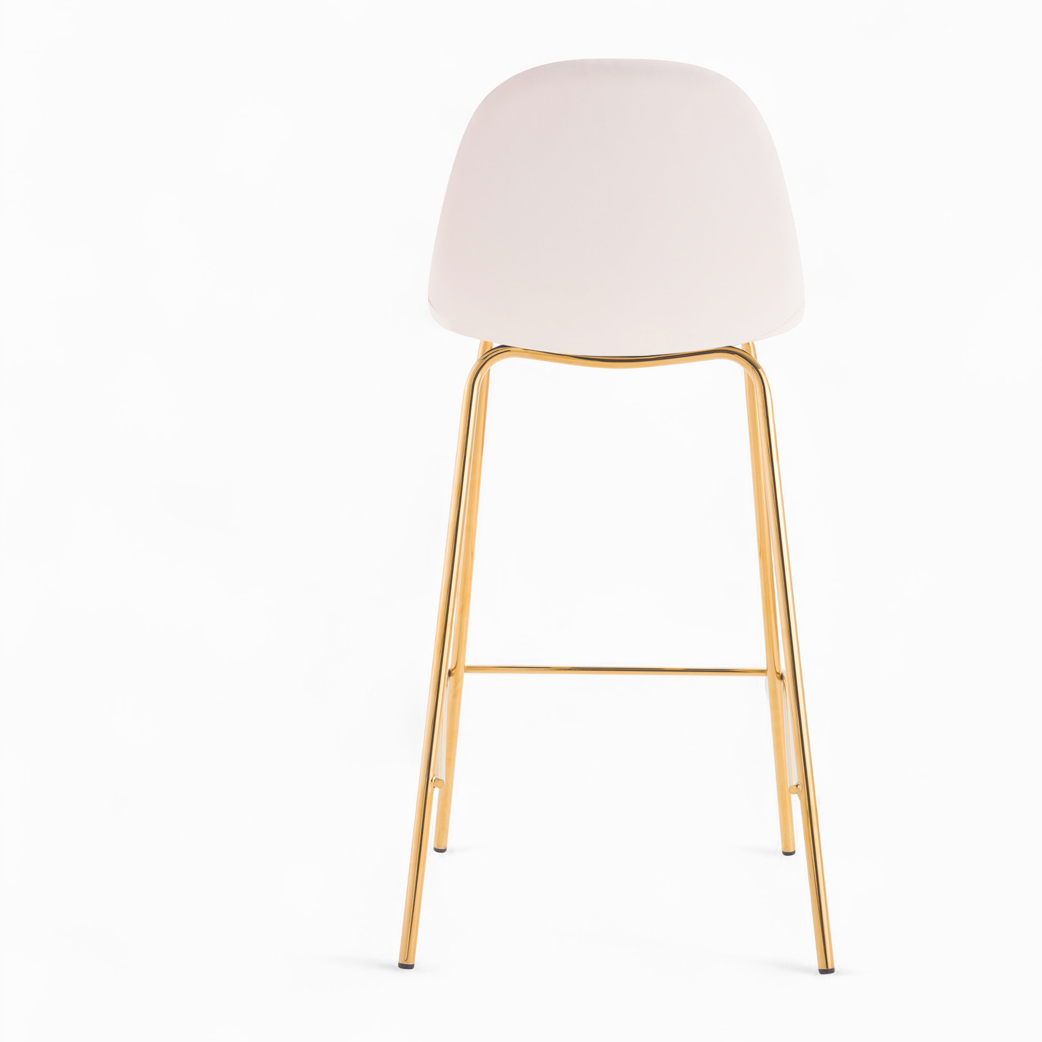 Pack 4 chaises pour îlot central blanches et vertes 65 cm - Henrik