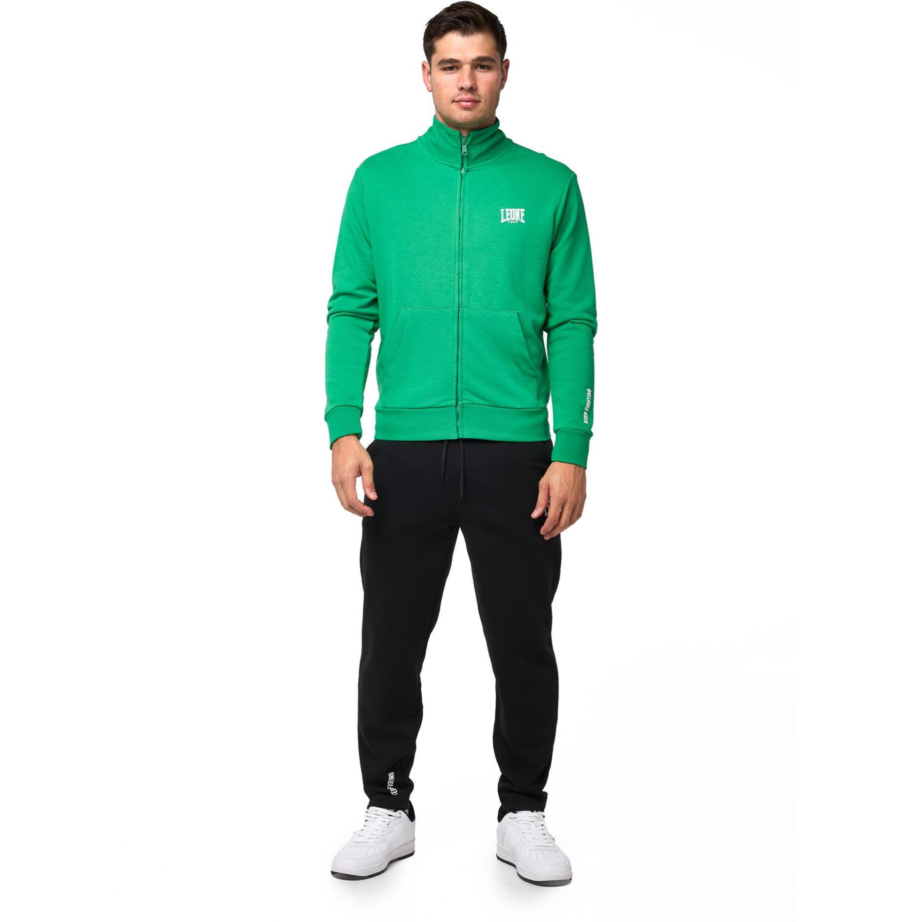 Tuta da uomo con Felpe con colletto e zip e pantalone non felpata Leone Basic