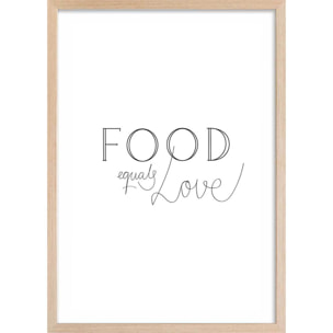 Affiche  food love Affiche sous cadre bois