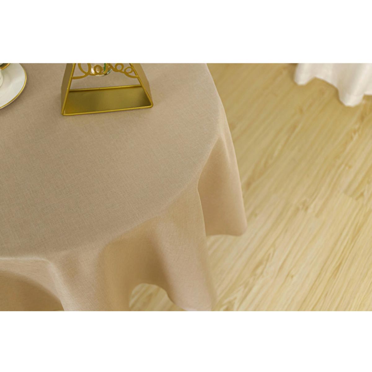 Nappe antitache unie beige ronde 160 cm