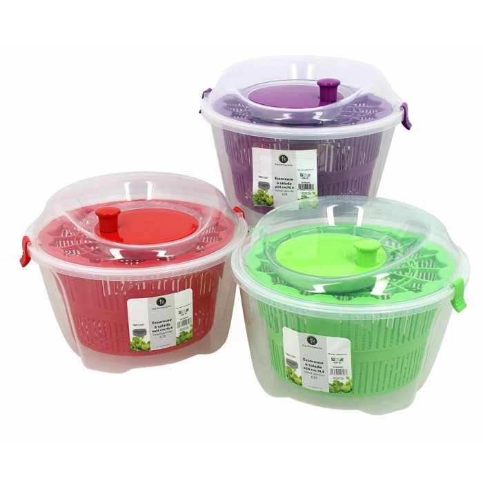 Essoreuse à salade coloris assortis 25cm PRATIC
