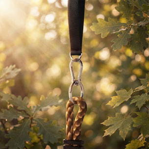 Corde d'escalade balancoire plateformes et siège disque PE vert