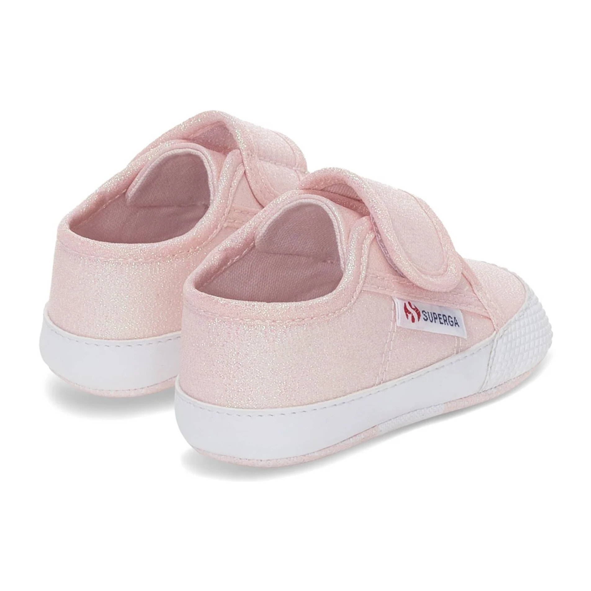 Superga Sneakers LOW CUT 4006 BABY STRAP LAME PINK ISH IRIDESCENT