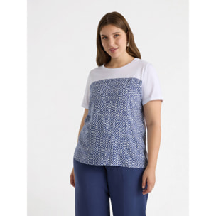 Fiorella Rubino - T-shirt con stampa etnica - Bianco