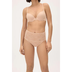 Slip a vita alta in pizzo color avorio