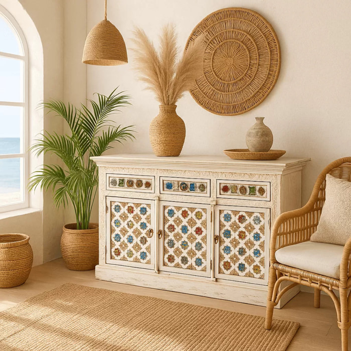Buffet Bazar 3 portes 3 tiroirs Kare Design