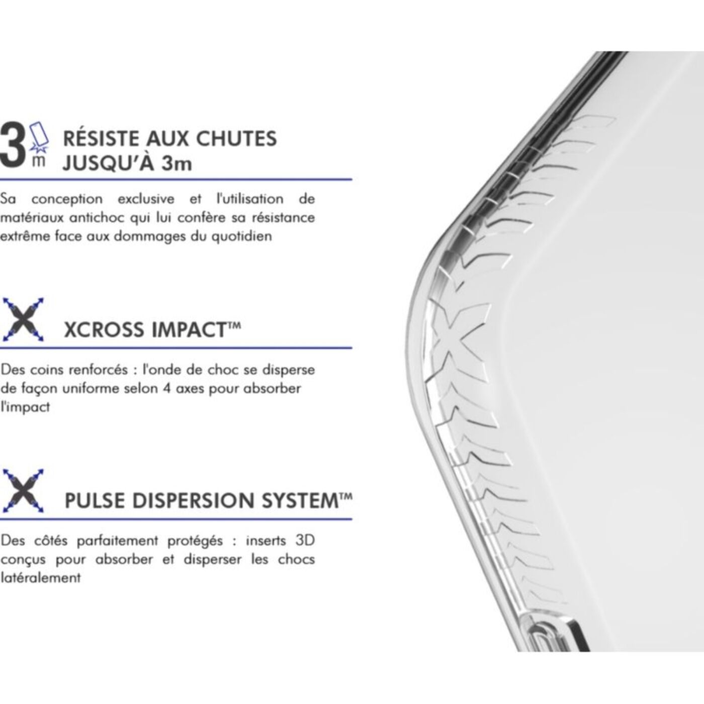 Coque FORCE CASE Pulse s26 ultra OFG transparent