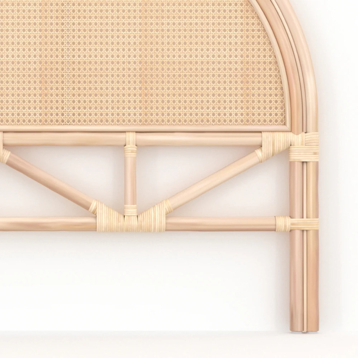 Tête de lit 140 cm en rotin et cannage - Néora