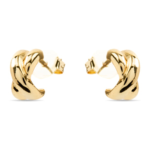 Pendientes acabados en oro amarillo de 18K