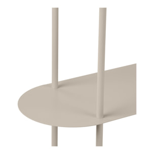 Libreria Rieti a 4 ripiani ovali asimmetrici in metallo sabbia 118×31×97 cm