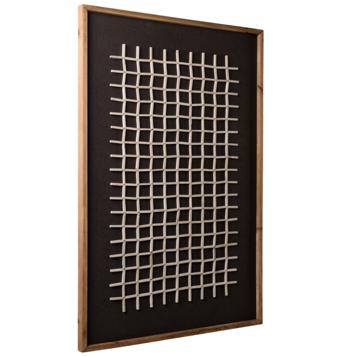 SANDY - Décoration murale 62x82cm motifs géométriques bois Pin recyclé