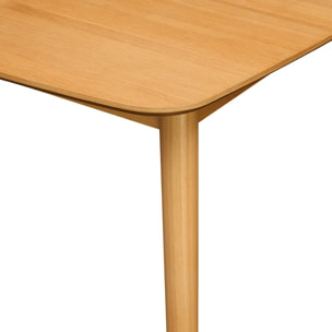 Table à manger extensible Tilda rectangulaire 6 places beige