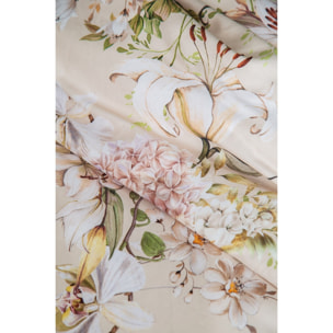Parure housse de couette et taies oreiller 100% Satin de Coton imprimé