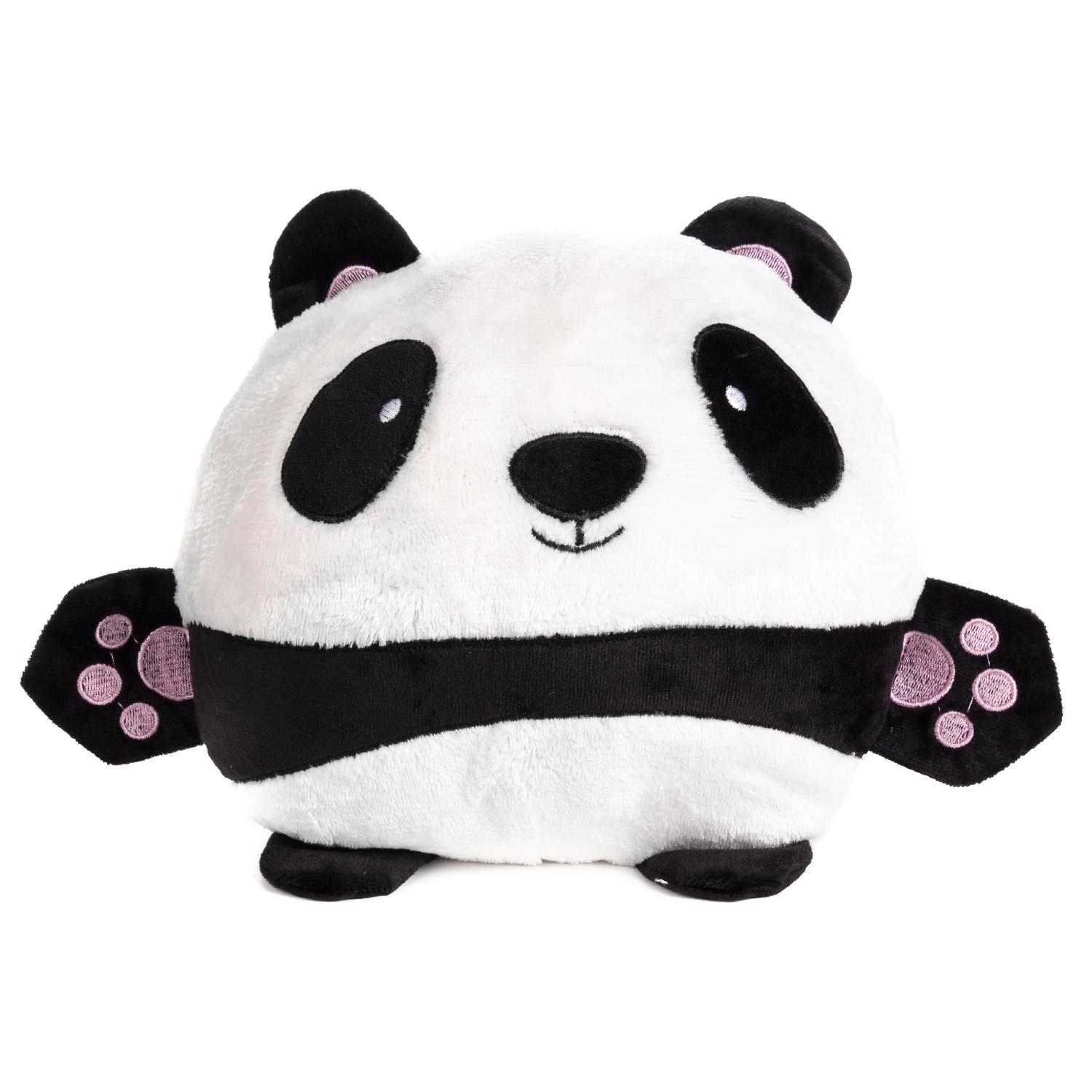 Peluche convertible en sudadera de felpa extrasuave, 60x47cm. Bolsillo frontal tipo canguro. Diseño Oso Panda