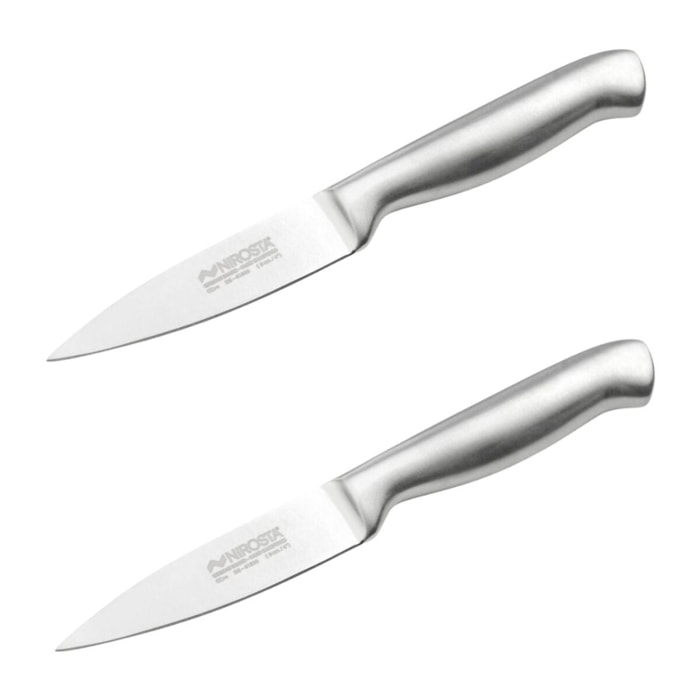 Ensemble de 2 Couteaux d'office en inox 20 cm en tout Nirosta Star