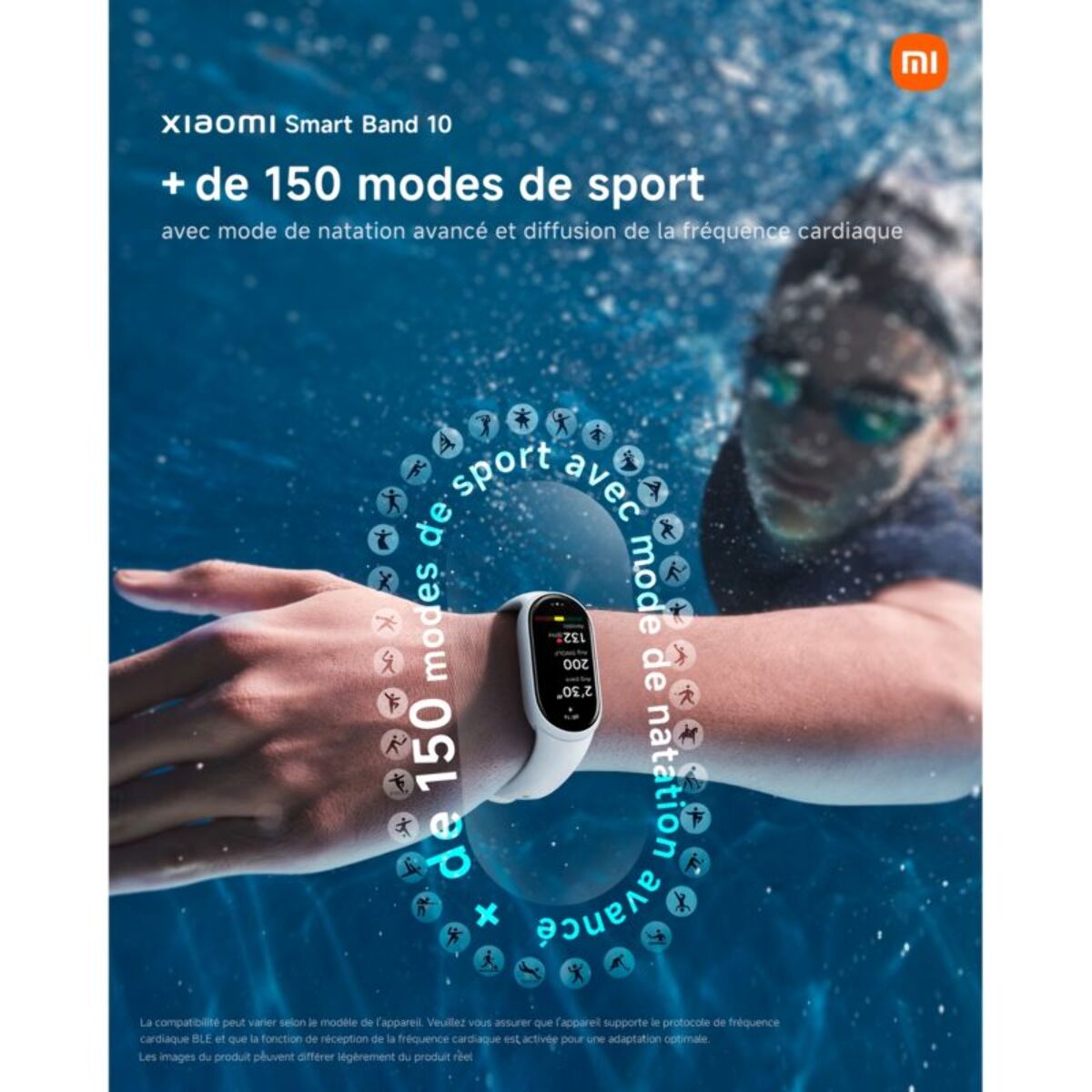 Bracelet connecté XIAOMI Smart Band 10 Noir